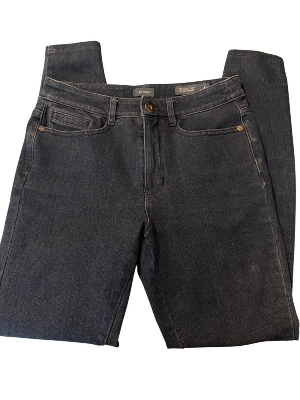 J.Jill Premium Flex High Rise Denim Leggings Dark Blue Jeans Stretch Size 4
